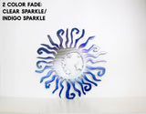 Wacky Moon and Stars Metal Wall Art Decor with Multi-Color Powder Coat Fade