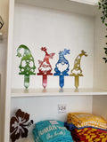 Gnome Metal Garden Stake, QTY 1, Powder Coated, Choose your Style, Color and Size