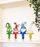 Gnome Metal Garden Stake, QTY 1, Powder Coated, Choose your Style, Color and Size