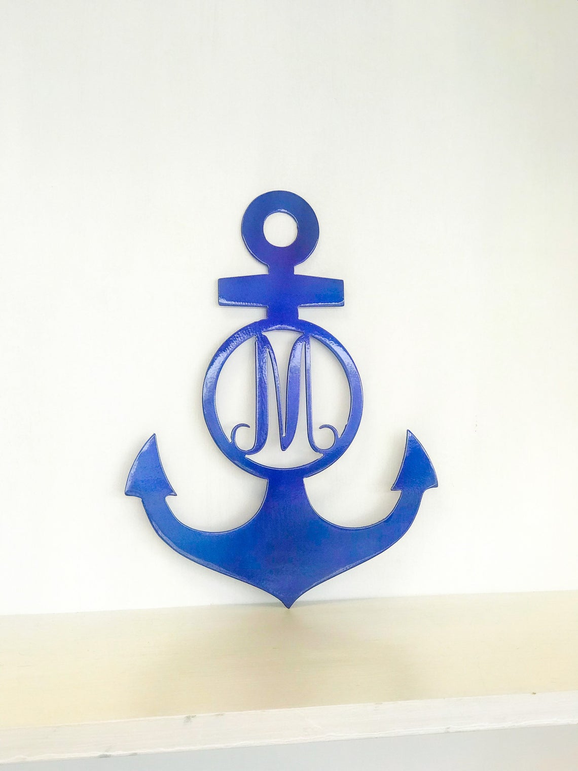 Monogram Anchor Metal Wall Art