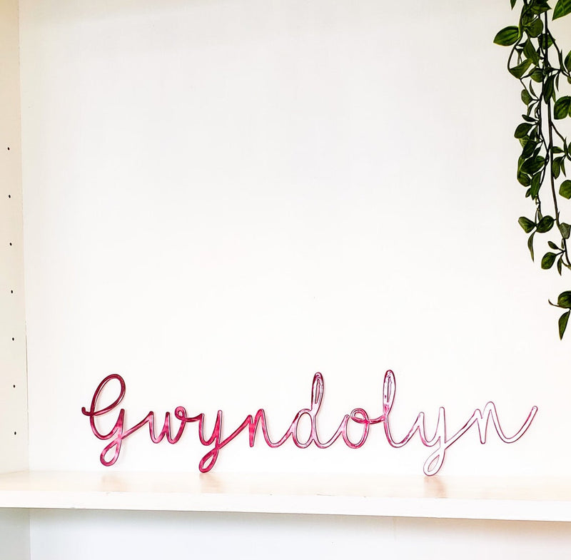 Personalized Name Sign Metal Wall Art for Nursery or Kids Room