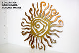 Wacky Sun Metal Wall Art with Multi-Color Powder Coat Fade