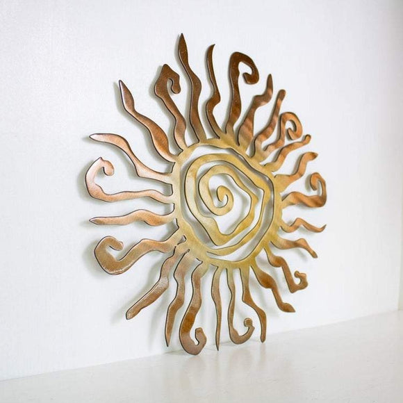 Wacky Sun Metal Wall Art with Multi-Color Powder Coat Fade