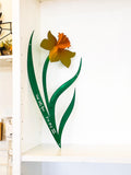 Daffodil Personalized Metal Wall Art w/ Powder Coat Fade