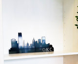 Oklahoma City OKC Skyline Metal Wall Art with Powder Coat, 34 Color Options
