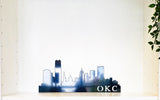Oklahoma City OKC Skyline Metal Wall Art with Powder Coat, 34 Color Options
