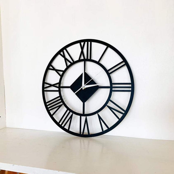Metal Roman Numeral Clock