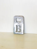 Monogram Metal Bottle Opener | 34 Colors | Magnetic or Keychain | Handmade Letter Gift