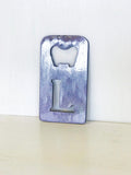 Monogram Metal Bottle Opener | 34 Colors | Magnetic or Keychain | Handmade Letter Gift