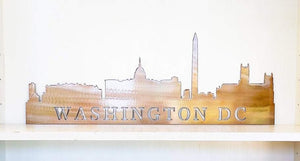 Washington DC Skyline Metal Wall Art with Powder Coat, 34 Color Options | City Wall Decor