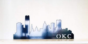 Oklahoma City OKC Skyline Metal Wall Art with Powder Coat, 34 Color Options