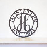 Family Name Metal Monogram Sign