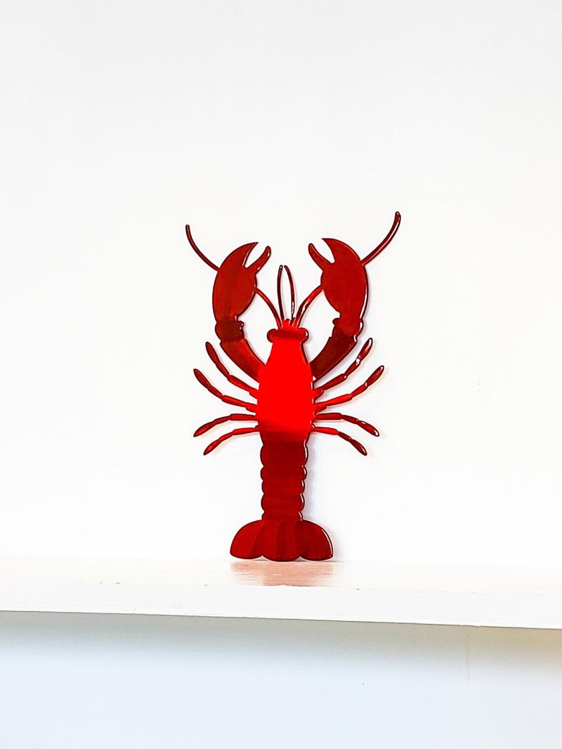 Lobster Metal Wall Art, Nautical Decor, Ocean Sea Beach Theme, Fishing and Boat Gift, Outdoor Sign