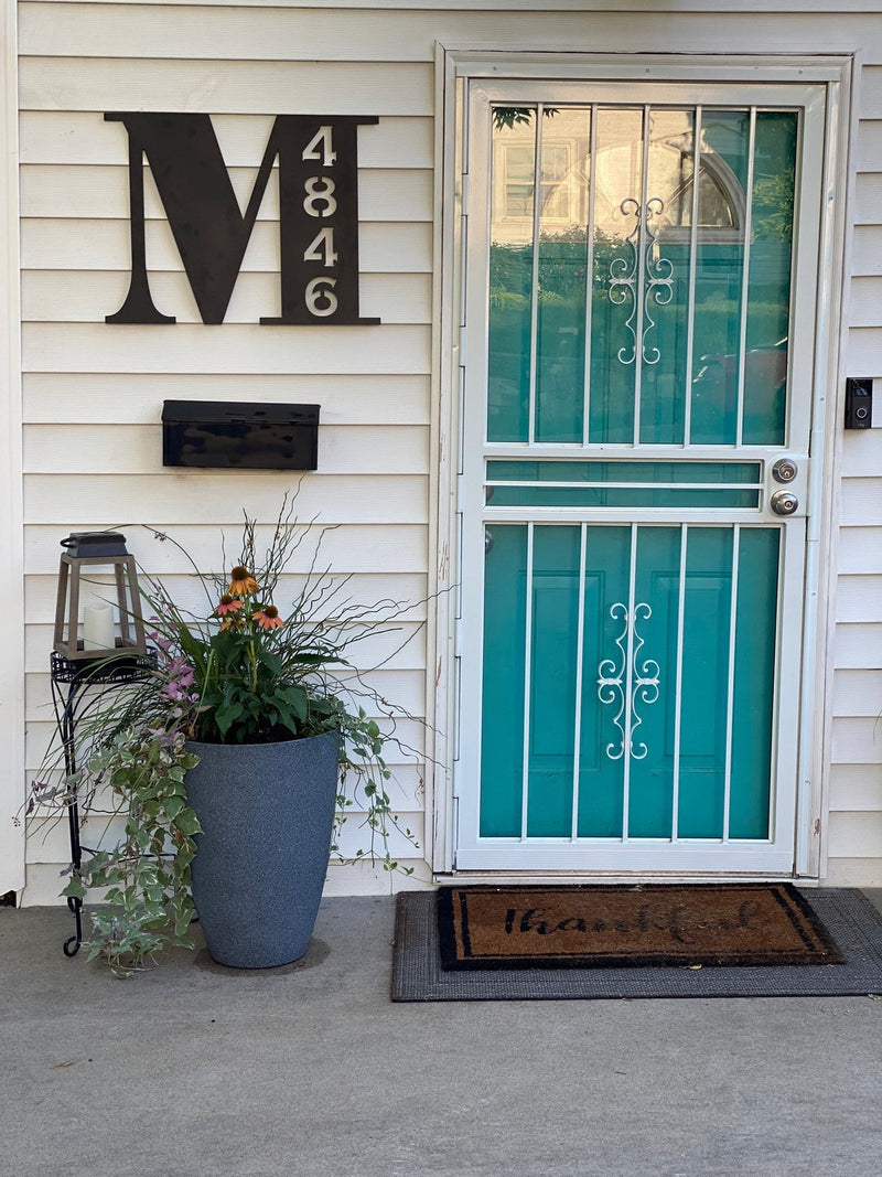 House Numbers Metal Address Sign, Monogram Porch Decor, Home Decor, Personalized Letter, Monogram Gift