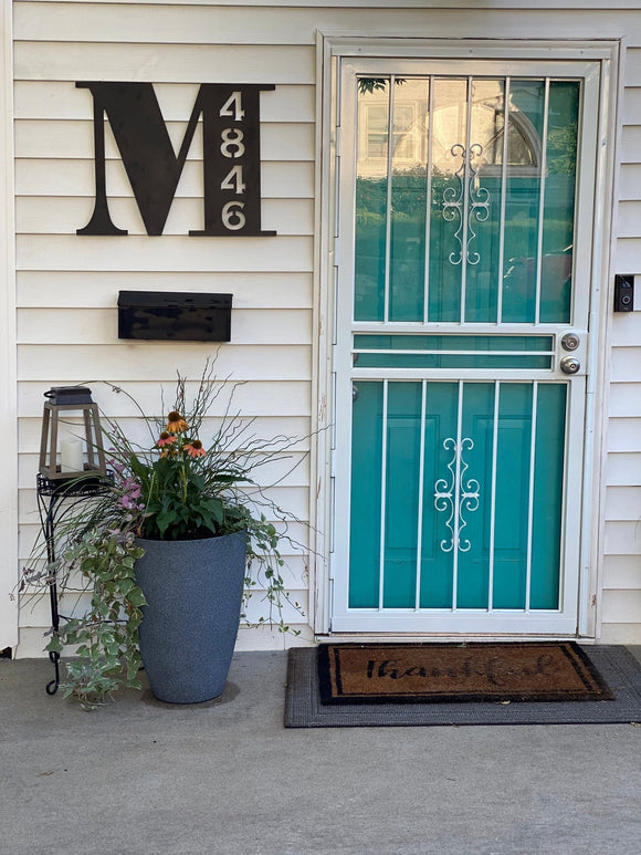 House Numbers Metal Address Sign | Monogram Porch Decor | Home Decor | Personalized Letter | Monogram Gift