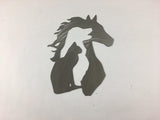 Horse, Dog, Cat Metal Wall Art with Powder Coat