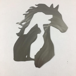 Horse, Dog, Cat Metal Wall Art with Powder Coat