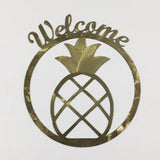Welcome Pineapple Metal Wall Art