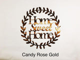 Home Sweet Home Metal Door Hanger or Wall Art Sign with Powder Coat