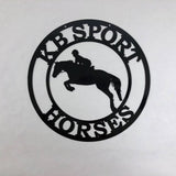 Personalized Jumping Sport Horse Metal Sign