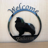 Personalized Sheltie Metal Sign Door Hanger or Wall Art - Choose Any Color Powder Coat