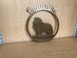 Personalized Sheltie Metal Sign Door Hanger or Wall Art - Choose Any Color Powder Coat