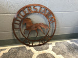 Personalized Horse Ranch Metal Sign or Wall Art, Choose Any Powder Coat Color
