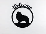 Personalized Sheltie Metal Sign Door Hanger or Wall Art - Choose Any Color Powder Coat