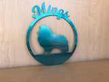 Personalized Sheltie Metal Sign Door Hanger or Wall Art - Choose Any Color Powder Coat