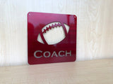 Custom Metal Football Wall Art with Name, Personalize and Choose Any Powder Coat Color