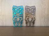 Tiki Figure Metal Wall Art Hawaiian Decor with Powder Coat