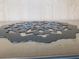 Flower Snowflake Design Metal Wall Art