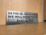 We Will Serve Tacos Metal Wall Art, Margaritas 24:7