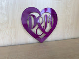 Personalized Heart with Initials Metal Wall Art - 20% off in cart!