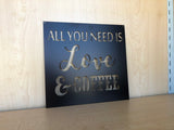 All You Need Is Love & Coffee Metal Wall Art