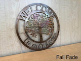 Welcome To Our Home Tree Of Life Metal Wall Art