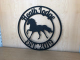 Personalized Horse Ranch Metal Sign or Wall Art, Choose Any Powder Coat Color