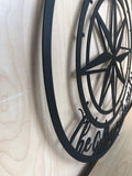Compass Rose Personalized Metal Wall Art