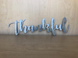 Thankful Metal Wall Art in Script