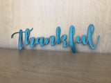 Thankful Metal Wall Art in Script