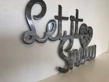 Let It Snow Metal Wall Art with Powder Coat