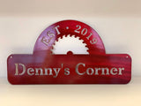 Personalized Woodshop or Workshop Metal Wall Art Sign