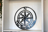 Compass Rose Personalized Metal Wall Art