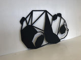 Geometric Panda Metal Wall Art