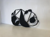 Geometric Panda Metal Wall Art