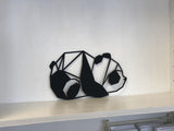 Geometric Panda Metal Wall Art