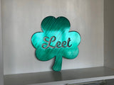 Shamrock Last Name Personalized Monogram Metal Wall Art