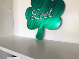 Shamrock Last Name Personalized Monogram Metal Wall Art