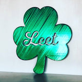Shamrock Last Name Personalized Monogram Metal Wall Art