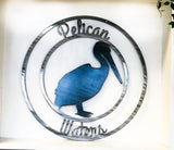Personalized Metal Pelican Sign - Customizable Door Hanger or Wall Art
